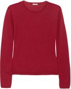 Miu Miu Cashmere And Silk-Blend Sweater - Lyst