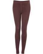 Topshop Washed Burgundy Ankle Leggings - Lyst