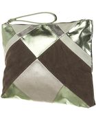 Topshop Metallic Patchwork Clutch - Lyst