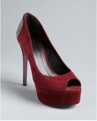 B Brian Atwood Open Toe Platform Pumps Blayne - Lyst