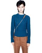 Acne Studios Lia Cable Petrol Blue - Lyst
