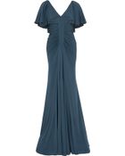 Elie Saab Jersey Dress Cap Sleeves Dress - Lyst