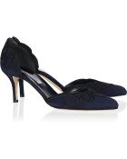 Oscar de la Renta Brendita Scalloped Suede Pumps - Lyst