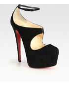Christian Louboutin Maillot Suede Mary Jane Platform Pumps - Lyst