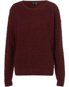 Topshop Knitted Textured Grunge Jumper - Lyst