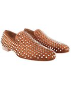 Christian Louboutin Rollerboy Spiked Suede Loafers - Lyst