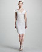 Theia Capsleeve Beaded Dress - Lyst
