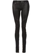 Balmain Skinny Leather Pants - Lyst