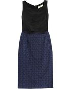 Vanessa Bruno Athé Contrast Silk and Jacquard Dress - Lyst