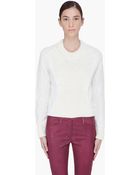 3.1 Phillip Lim Cream Cropped Mapped Sweater - Lyst