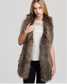 Black Halo Faux Fur Vest Braiden - Lyst