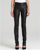Halston Heritage Skinny Stretch Leather Pants - Lyst