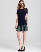 Sachin & Babi Leather Bottom Dress Robbie Short Sleeve - Lyst