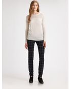 L'Agence Meshpanel Silk and Cashmere Sweater - Lyst