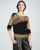 Alice + Olivia Shimmery Twotone Sweater - Lyst