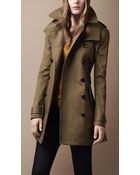 Burberry Brit Midlength Wool Blend Hooded Trench Coat - Lyst