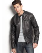 Calvin Klein Jeans Faux Leather Moto Jacket - Lyst