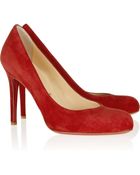 Christian Louboutin Simple 100 Suede Pumps - Lyst