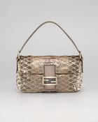 Fendi Python Pattern Sequin Baguette - Lyst