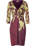Matthew Williamson Berryjade Printed Draped Jersey Dress - Lyst
