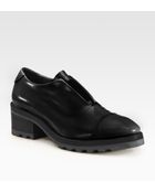 Acne Studios Meg Shiny Leather Laceless Loafers - Lyst