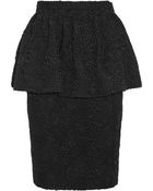 Burberry Prorsum Cotton Lace Peplum Skirt - Lyst