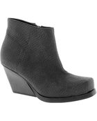 Cheap Monday Angle Low Snake Ankle Boots - Lyst