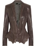 Haider Ackermann Leather Peplum Jacket - Lyst