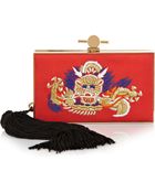 Jason Wu Daphne Embroidered Satin and Metal Box Clutch - Lyst