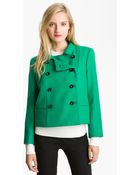 Milly Crop Wool Jacket - Lyst