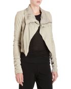 Rick Owens Cutaway Leather Jacket - Lyst