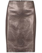 AllSaints Metal Pencil Skirt - Lyst