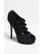 Fendi Victorian Peep Toe Bootie - Lyst