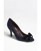 Gucci Velvet Bow Pump - Lyst