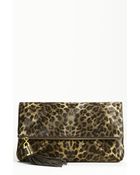 Michael Kors Tonne Large Calf Hair Clutch - Lyst