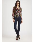 Equipment Signature Floralprint Silk Blouse - Lyst