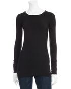 Scoop Long Sleeve Modal -Cotton T-Shirt - Lyst