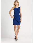 BCBGMAXAZRIA Siri Ruffle Drape Dress - Lyst