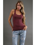 Michael Stars Ribbed Boyfriend Tank in Tourmaline - Lyst