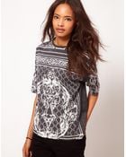 ASOS Collection T-Shirt with Oversize Baroque Print - Lyst