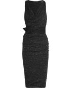 Donna Karan New York Belted Stretch Jersey Dress - Lyst