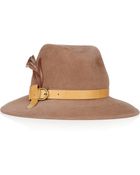 Eugenia Kim Bianca Leather Trimmed Rabbit Felt Fedora - Lyst