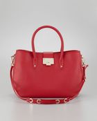 Jimmy Choo Rania Grainy Leather Tote Red - Lyst