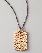 John Hardy Hammered Tag Necklace - Lyst
