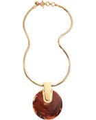 Lanvin Abstract Deco Circular Pendant Necklace - Lyst