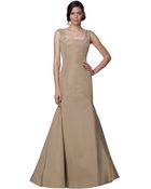 Oscar de la Renta Faille Tank Crystal Clip Gown - Lyst