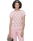 Oscar de la Renta Silk Bijoux Blouse - Lyst