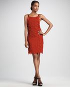 Aidan Mattox Tiered Chiffon Dress - Lyst