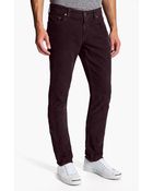 J Brand Kane Slim Straight Leg Corduroy Pants - Lyst