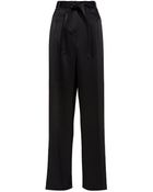 St. John Liquid Satin Wide Leg Trousers - Lyst